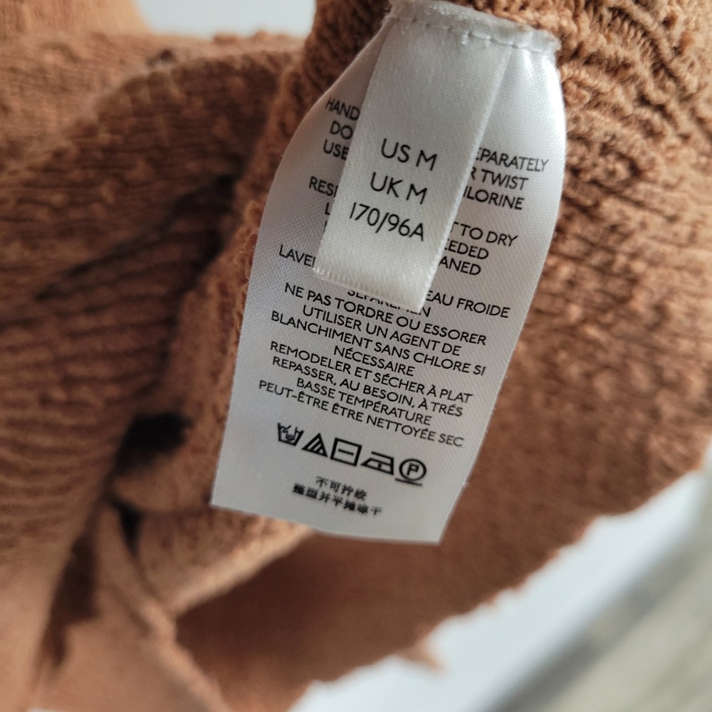 Free People Marled Knit Pullover Sweater Copper Brown Medium Boho Casual - Picture 5 of 11